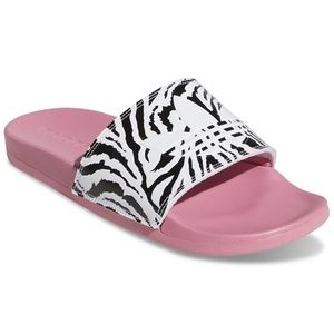 Adidas Adilette Comfort Slide Sandals GY3560 Pink Zebra NEW